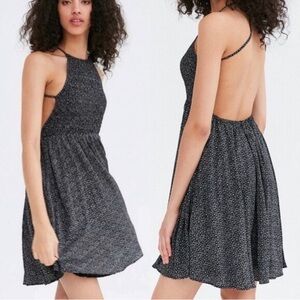 Kimchi Blue Black Patterned Backless Dress